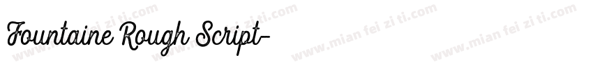 Fountaine Rough Script字体转换